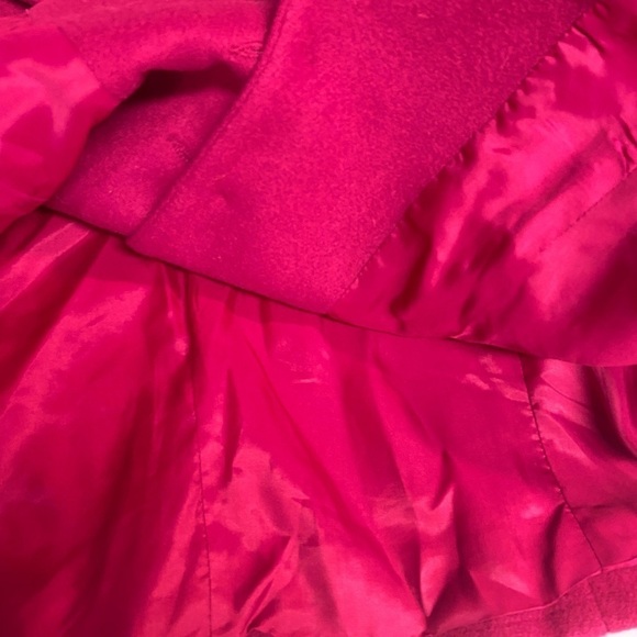 Finity vintage red wool cashmere button up cropped blazer 10 - Picture 6 of 10